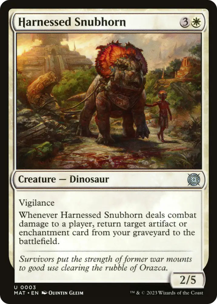 Harnessed Snubhorn [March of the Machine: The Aftermath] - MTG Single