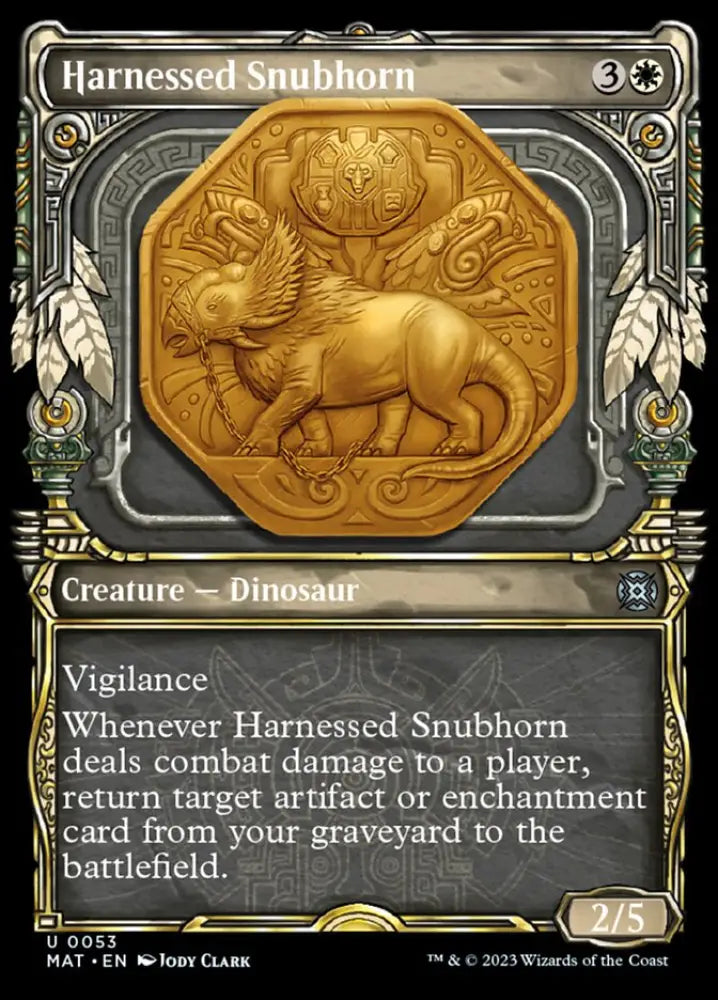 Harnessed Snubhorn (Showcase) [March of the Machine: The Aftermath] - MTG Single