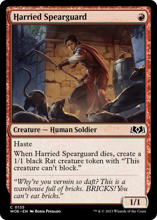 Harried Spearguard [Wilds of Eldraine] - MTG Single