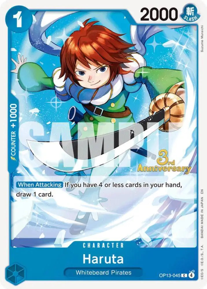 Haruta (OP13-045) [Carrying On His Will: 3rd Anniversary Tournament Cards]