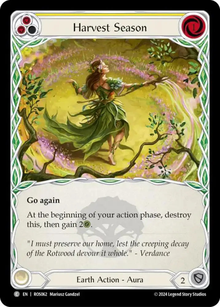 Harvest Season (Yellow) [Rosetta] Rainbow Foil - Flesh And Blood Single