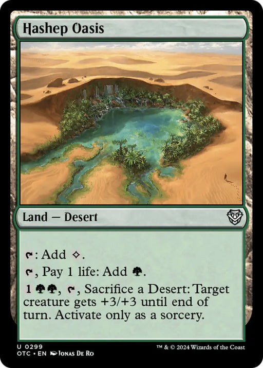 Hashep Oasis [Outlaws of Thunder Junction Commander] - MTG Single