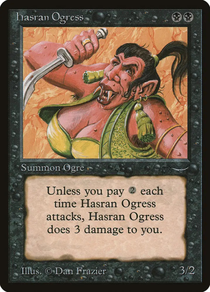 Hasran Ogress (Dark Mana Cost) [Arabian Nights] - MTG Single