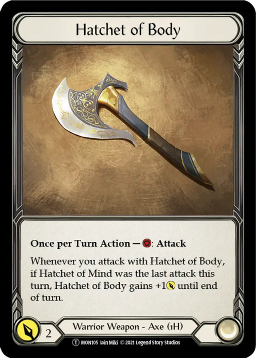 Hatchet of Body // Boltyn [Monarch Unlimited] Unlimited Normal - Flesh And Blood Single