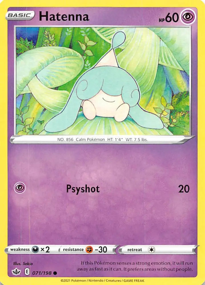 Hatenna (071/198) [Sword & Shield: Chilling Reign] - Pokemon Single