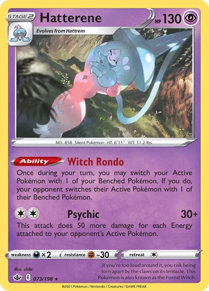 Hatterene (073/198) (Theme Deck Exclusive) [Sword & Shield: Chilling Reign] - Pokemon Single
