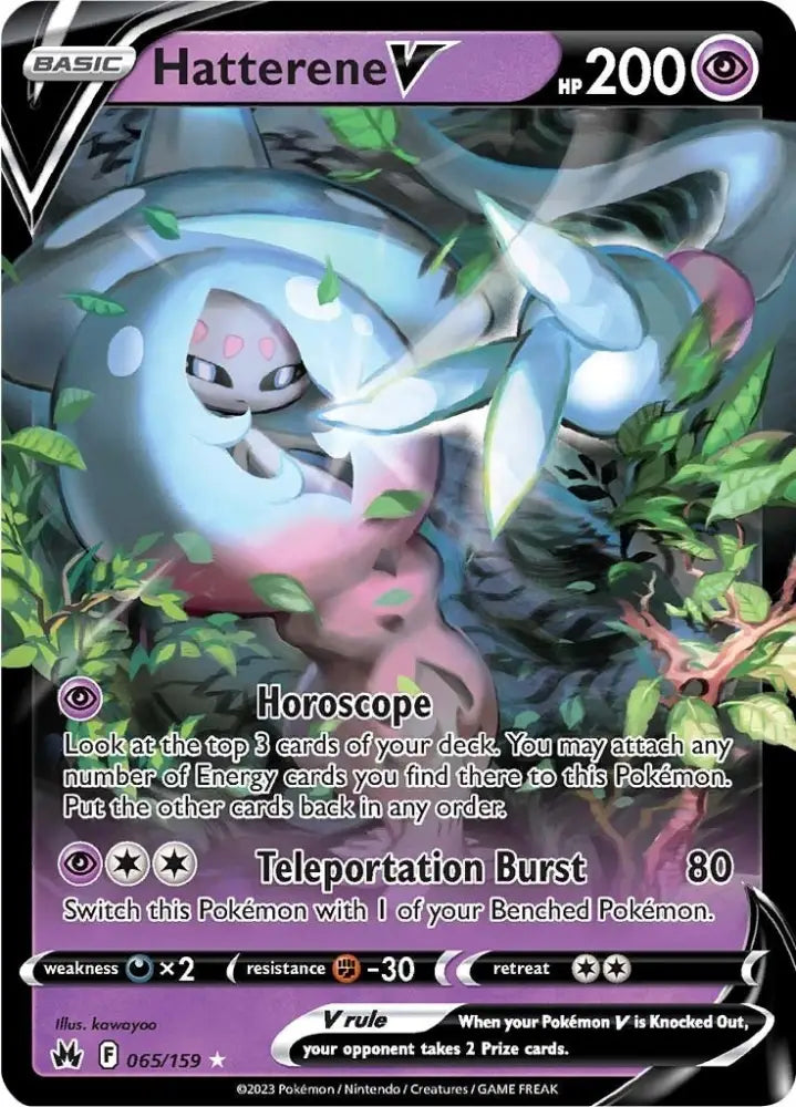 Hatterene V (065/159) [Sword & Shield: Crown Zenith] - Pokemon Single