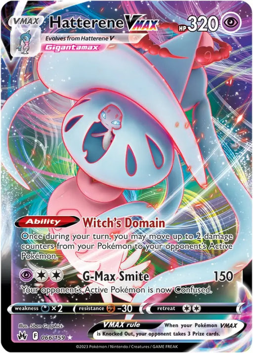 Hatterene VMAX (066/159) [Sword & Shield: Crown Zenith] - Pokemon Single