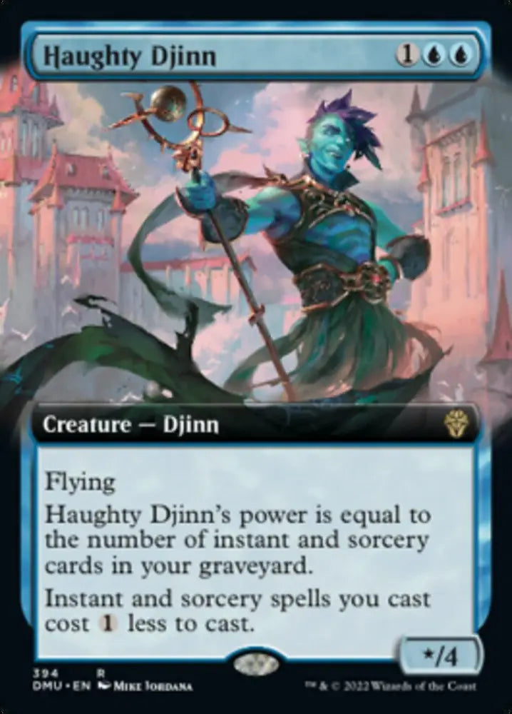 Haughty Djinn (Extended Art) [Dominaria United] - MTG Single