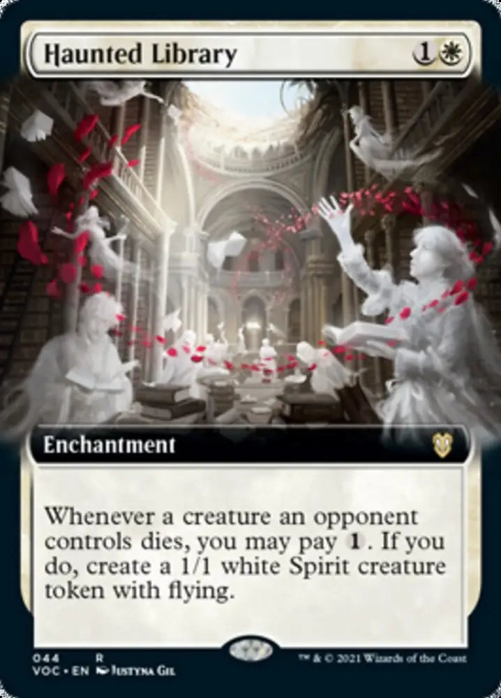 Haunted Library (Extended Art) [Innistrad: Crimson Vow Commander] - MTG Single