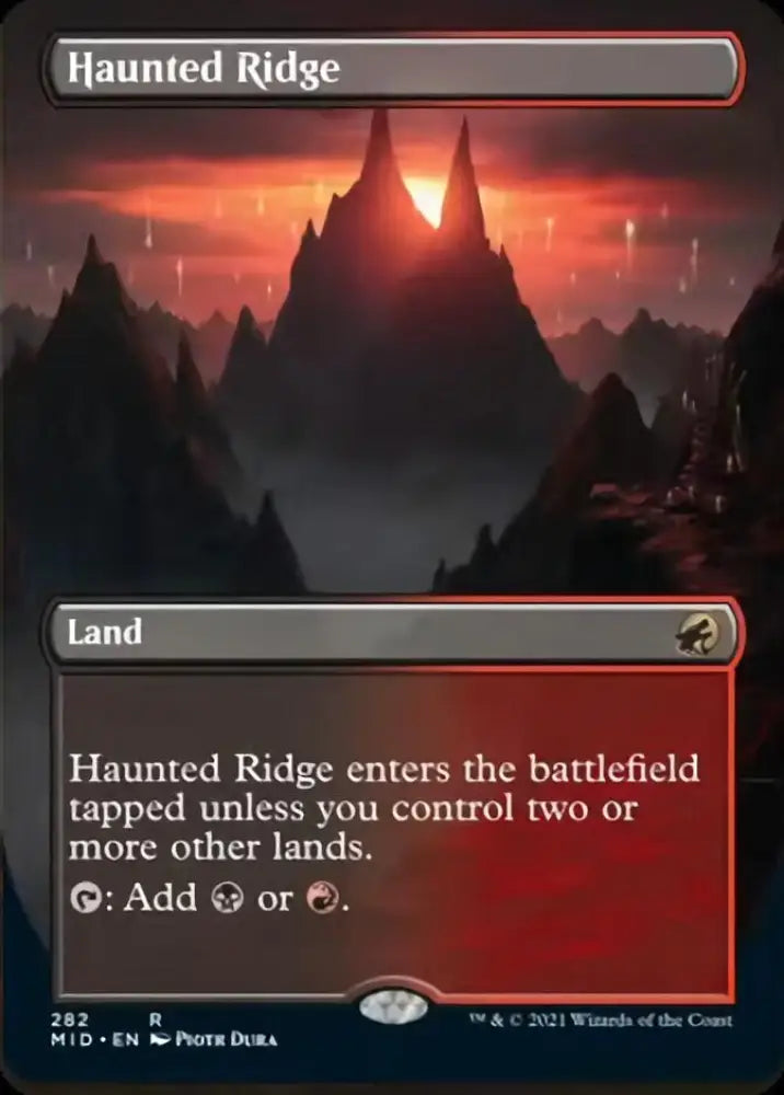 Haunted Ridge (Borderless Alternate Art) [Innistrad: Midnight Hunt] - MTG Single