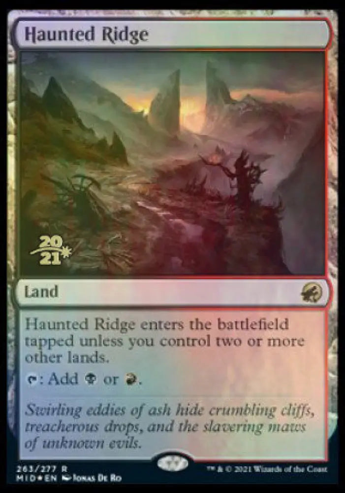 Haunted Ridge [Innistrad: Midnight Hunt Prerelease Promos] - MTG Single