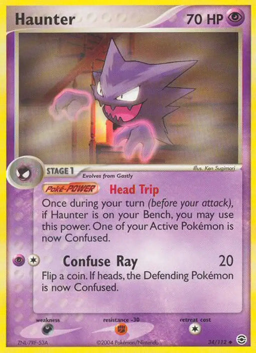 Haunter (34/112) [EX: FireRed & LeafGreen] - Pokemon Single