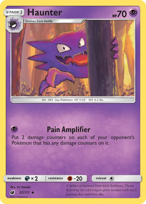 Haunter (37/111) [Sun & Moon: Crimson Invasion] - Pokemon Single