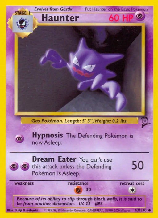 Haunter (43/130) [Base Set 2] - Pokemon Single