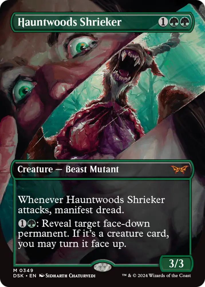 Hauntwoods Shrieker (Borderless) [Duskmourn: House of Horror] - MTG Single