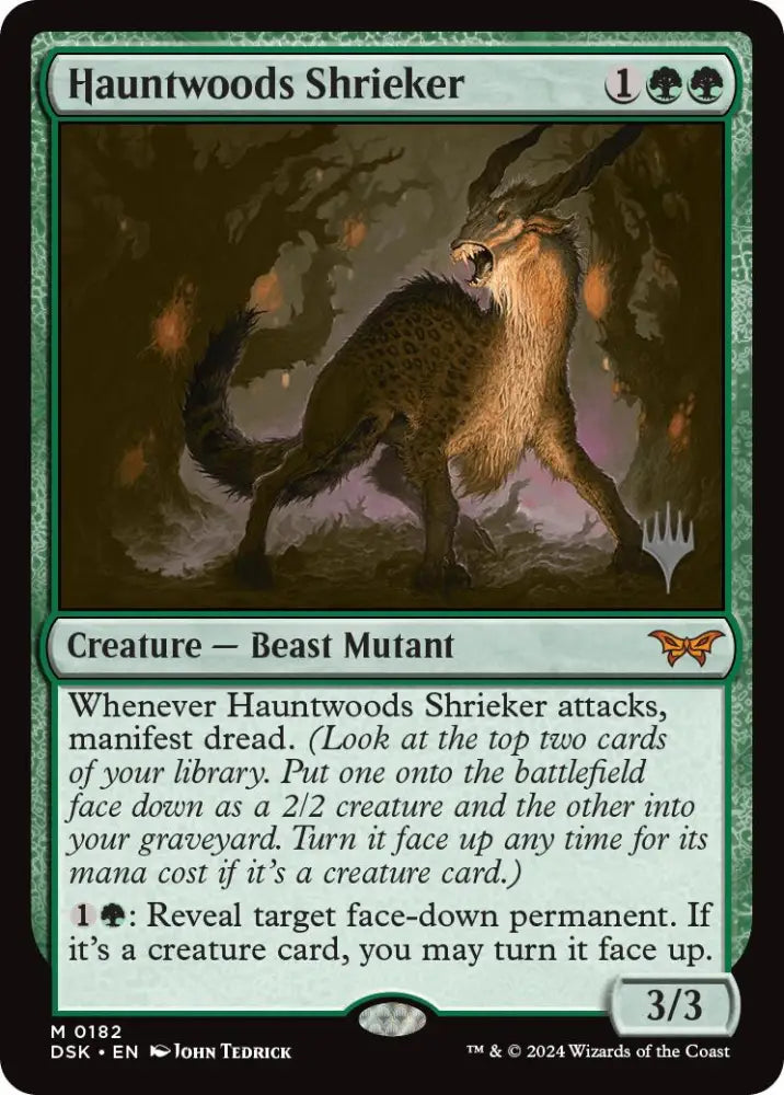 Hauntwoods Shrieker (Promo Pack) [Duskmourn: House of Horror Promos] - MTG Single
