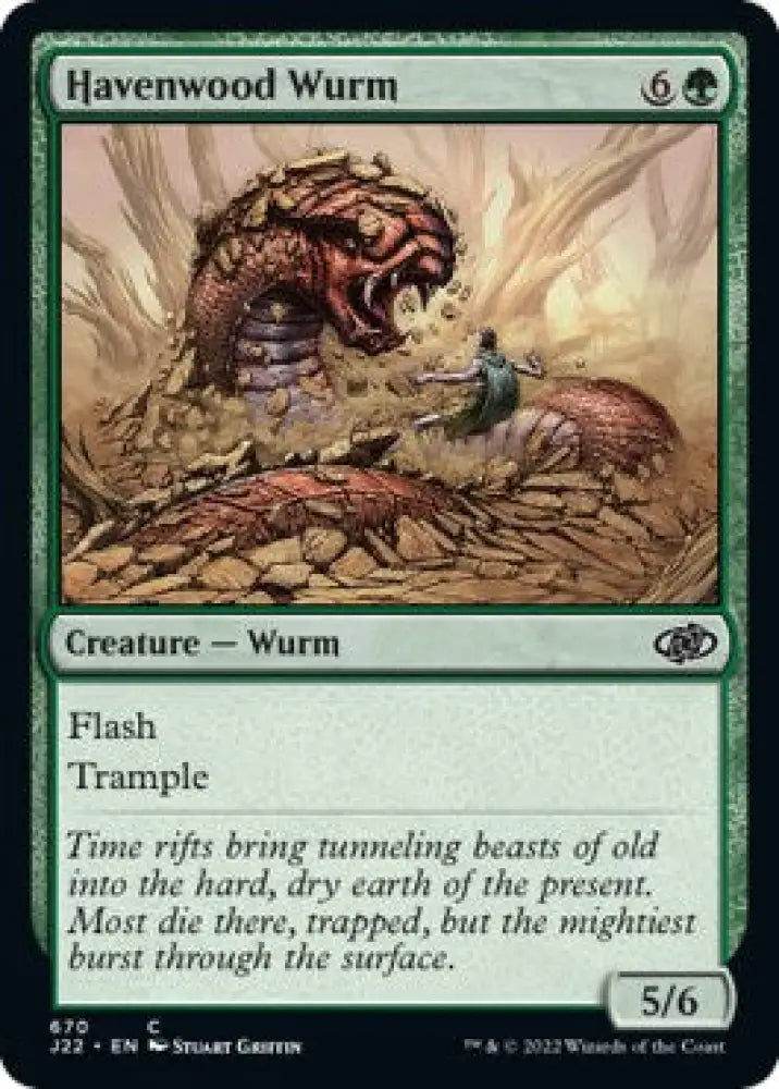 Havenwood Wurm [Jumpstart 2022] - MTG Single