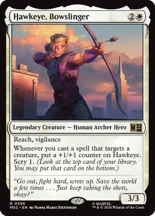 Hawkeye, Bowslinger (596) [Marvel Super Heroes Commander]