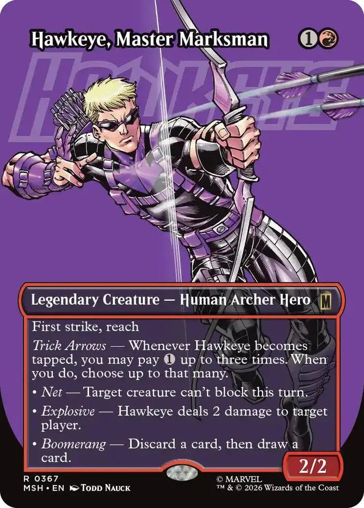 Hawkeye, Master Marksman (Borderless) (367) [Marvel Super Heroes]