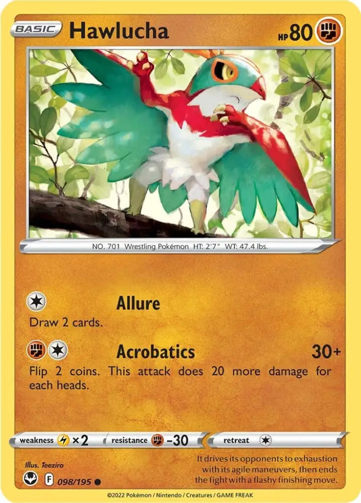 Hawlucha (098/195) [Sword & Shield: Silver Tempest] - Pokemon Single