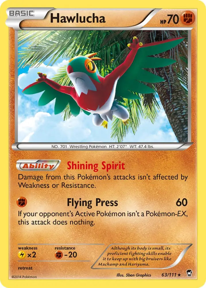 Hawlucha (63/111) (Cosmos Holo) (Blister Exclusive) [XY: Furious Fists] - Pokemon Single