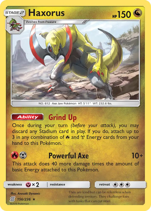 Haxorus (156/236) [Sun & Moon: Unified Minds] - Pokemon Single