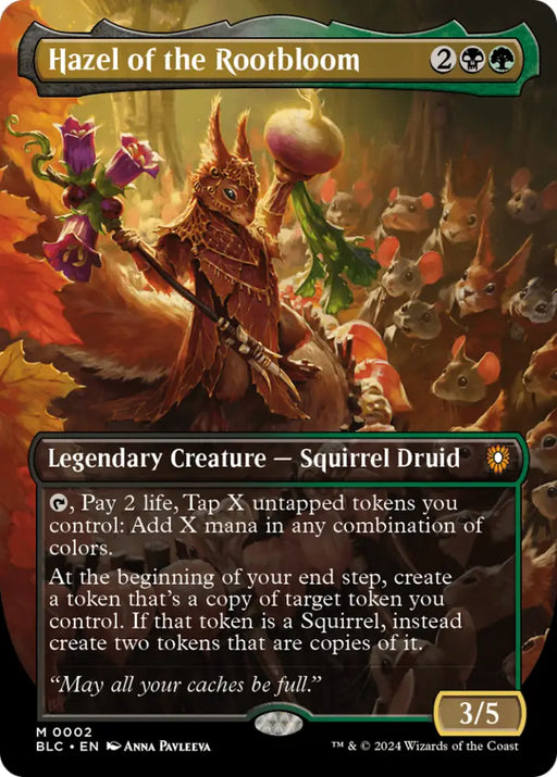 Hazel of the Rootbloom (Borderless) [Bloomburrow Commander] - MTG Single