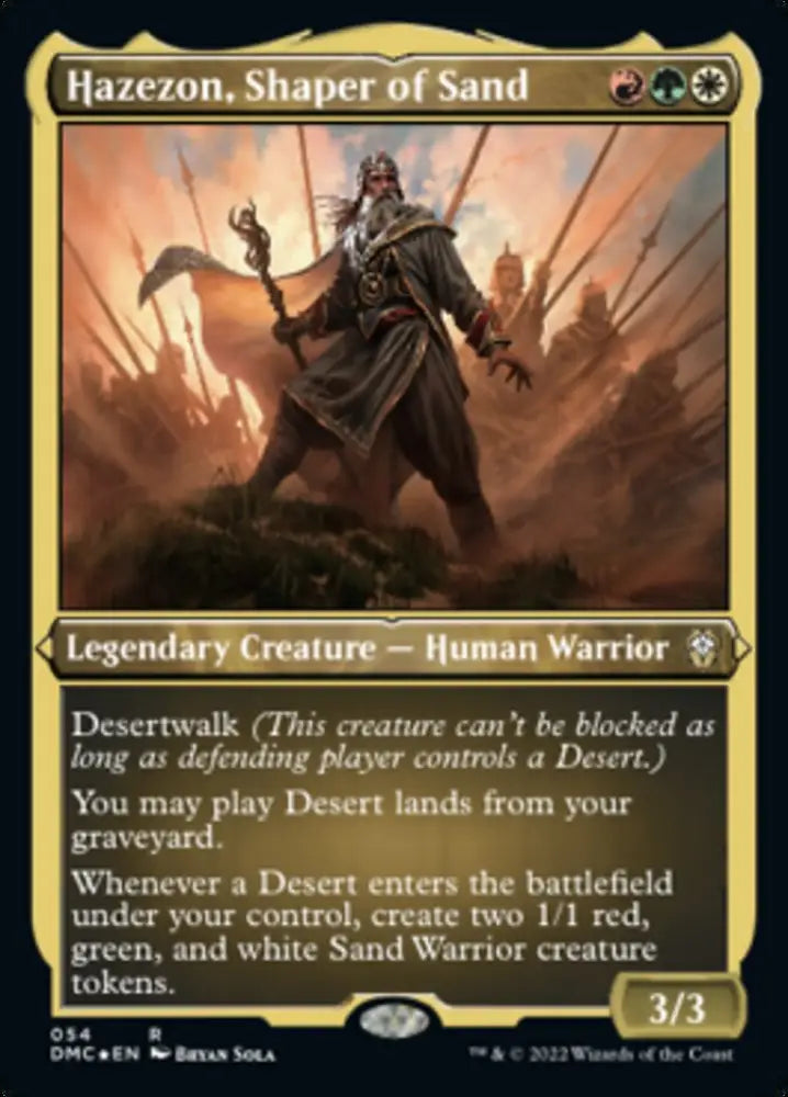 Hazezon Shaper of Sand (Foil Etched) [Dominaria United Commander] - MTG Single