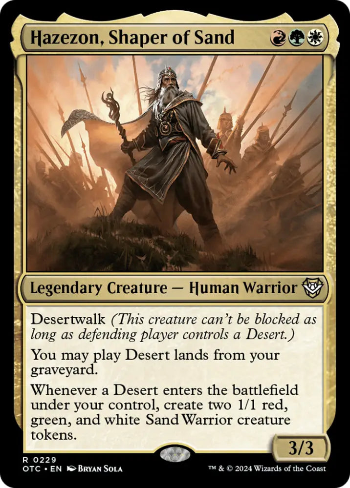 Hazezon Shaper of Sand [Outlaws of Thunder Junction Commander] - MTG Single