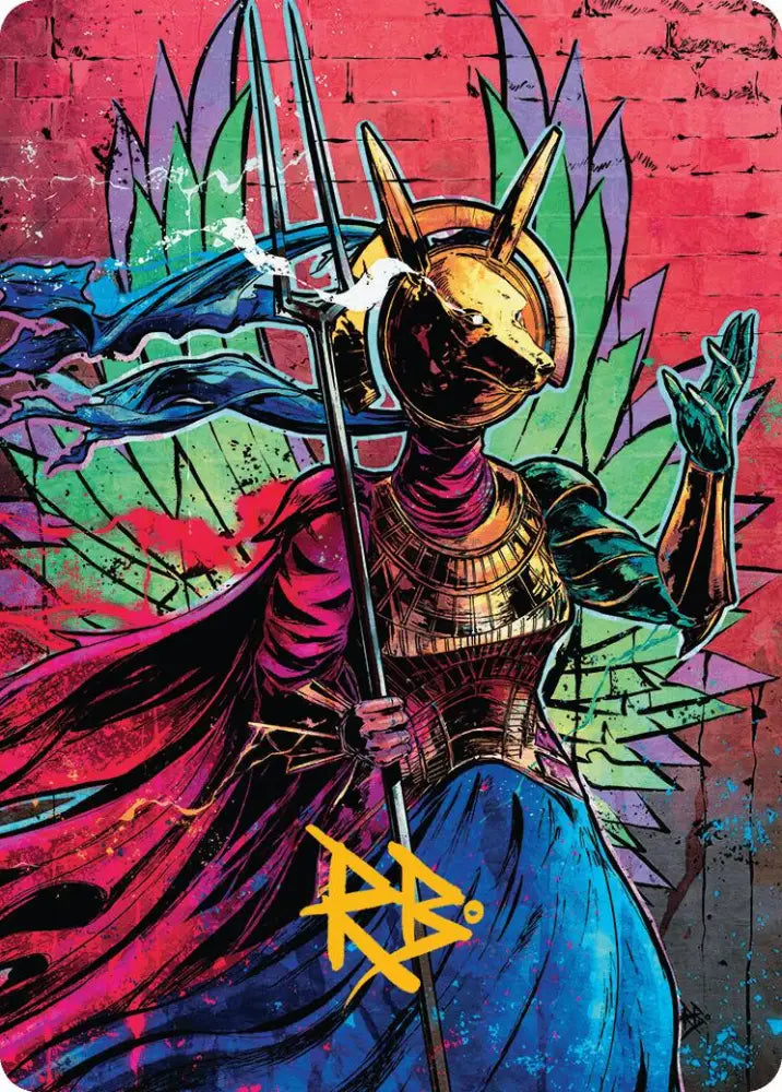 Hazoret Godseeker Art Card (Gold-Stamped Signature) [Aetherdrift Art Series] - MTG Single