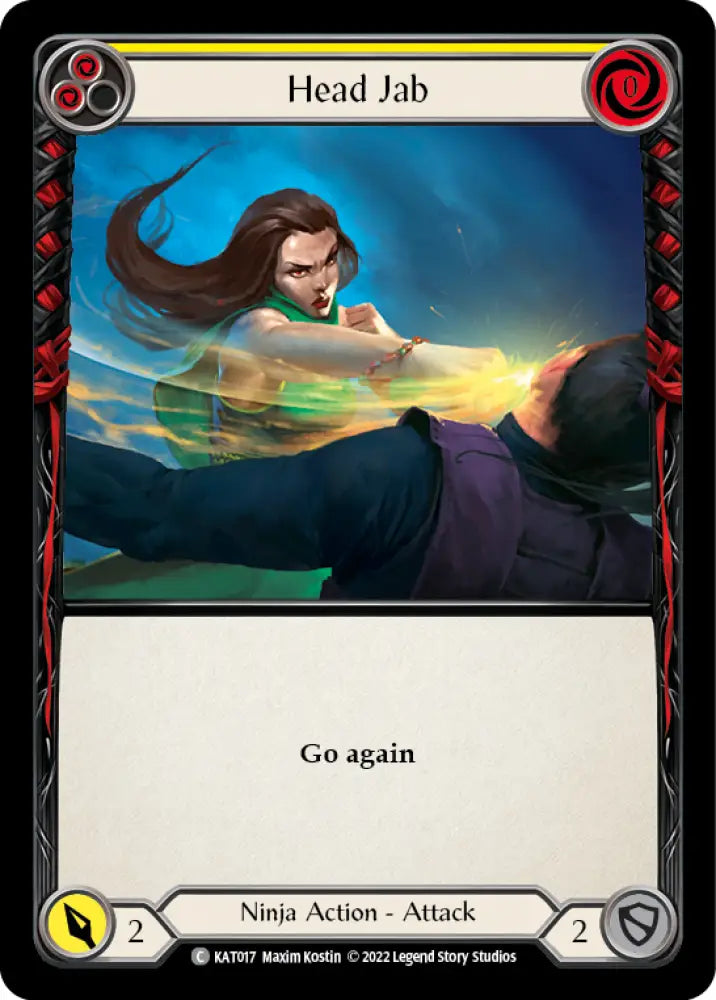 Head Jab (Yellow) [Outsiders] (Katsu Blitz Deck) - Flesh And Blood Single