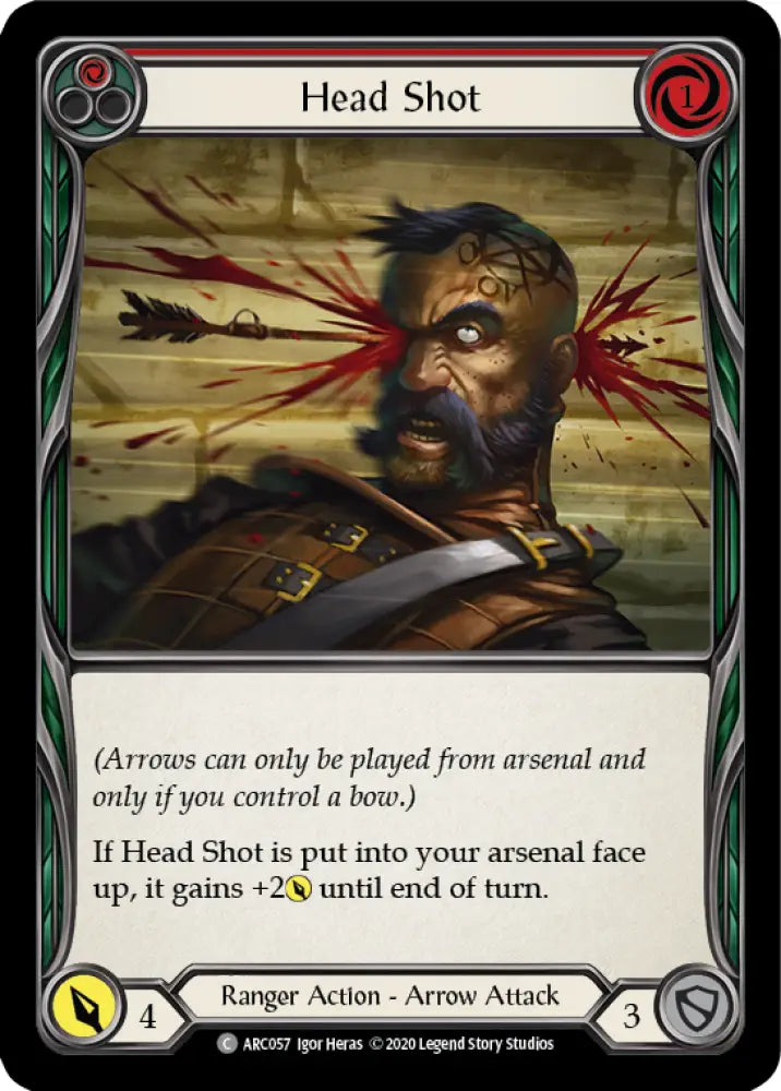 Head Shot (Red) [Arcane Rising Unlimited] Unlimited Normal - Flesh And Blood Single
