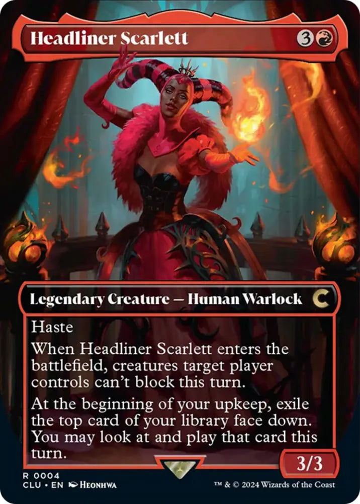 Headliner Scarlett (Borderless) [Ravnica: Clue Edition] - MTG Single