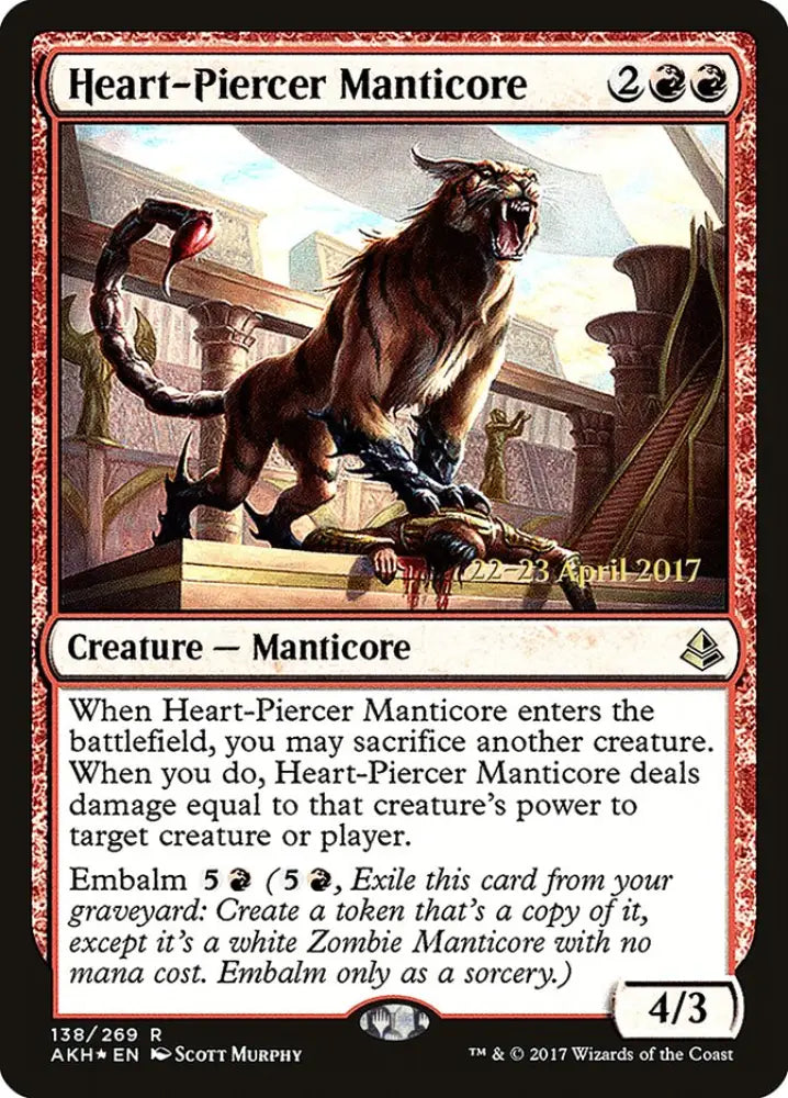 Heart-Piercer Manticore [Amonkhet Prerelease Promos] - MTG Single