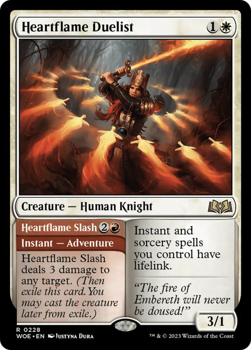 Heartflame Duelist // Heartflame Slash [Wilds of Eldraine] - MTG Single