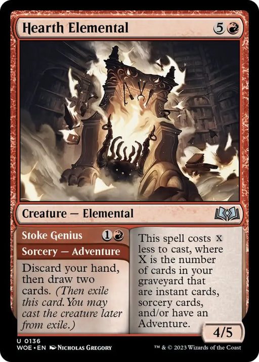 Hearth Elemental // Stoke Genius [Wilds of Eldraine] - MTG Single