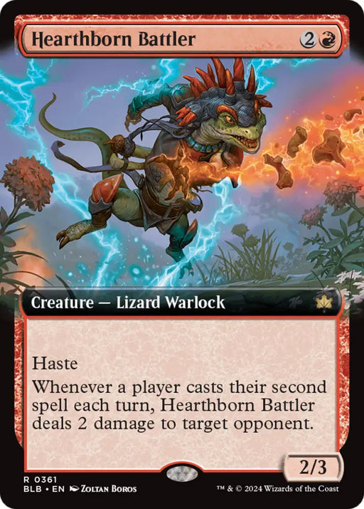 Hearthborn Battler (Extended Art) [Bloomburrow] - MTG Single