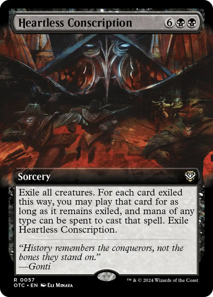 Heartless Conscription (Extended Art) [Outlaws of Thunder Junction Commander] - MTG Single