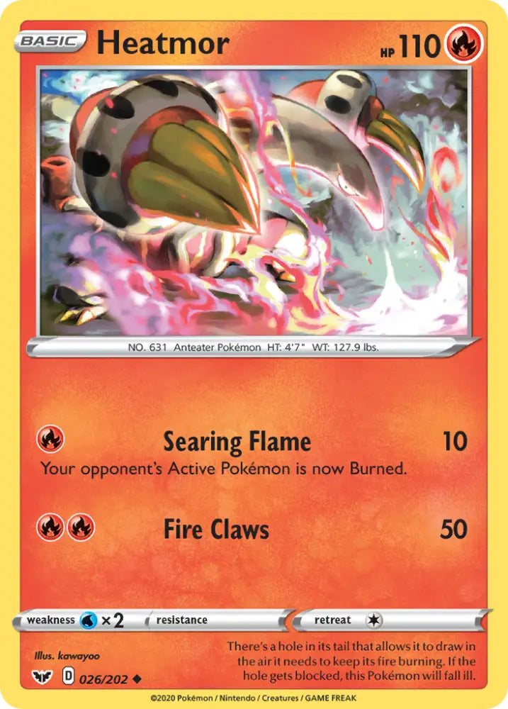 Heatmor (026/202) [Sword & Shield: Base Set] - Pokemon Single