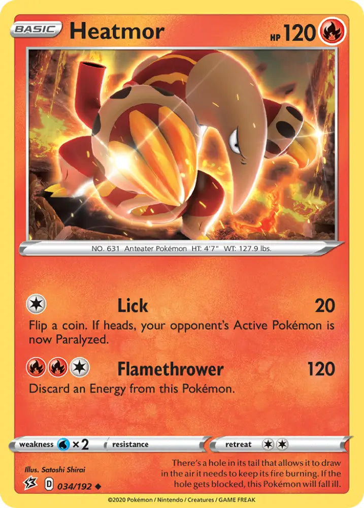 Heatmor (034/192) [Sword & Shield: Rebel Clash] - Pokemon Single