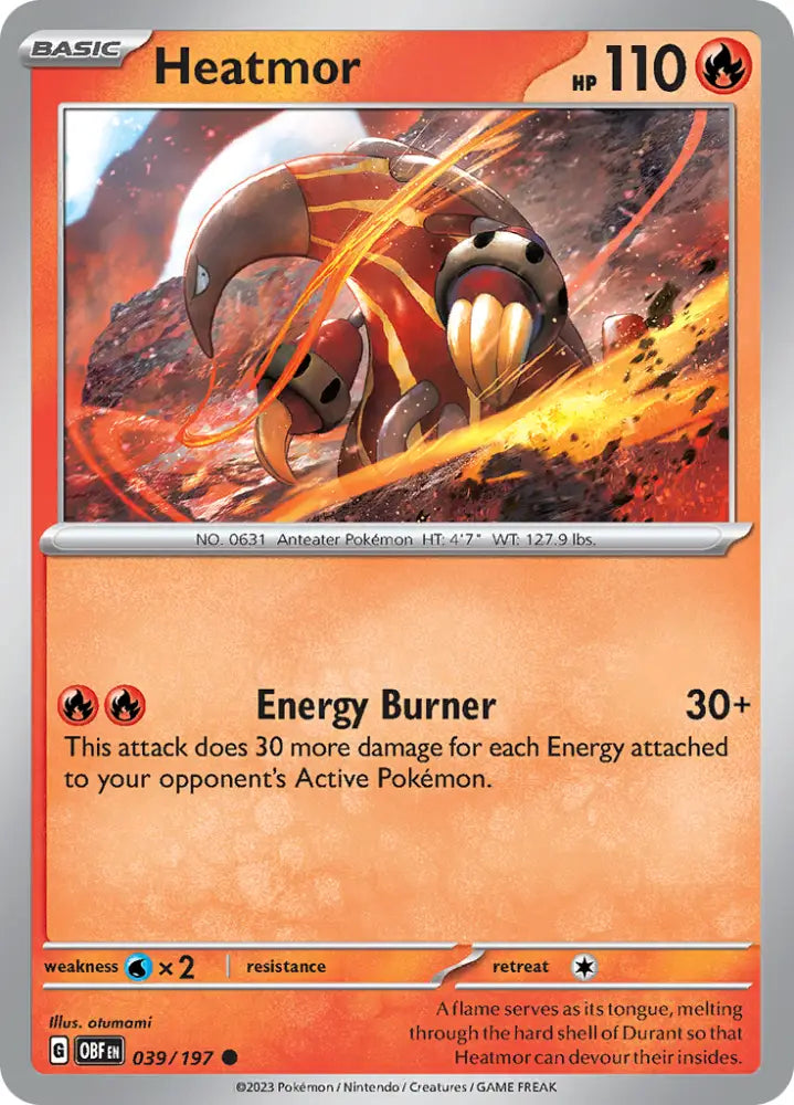 Heatmor (039/197) [Scarlet & Violet: Obsidian Flames] - Pokemon Single