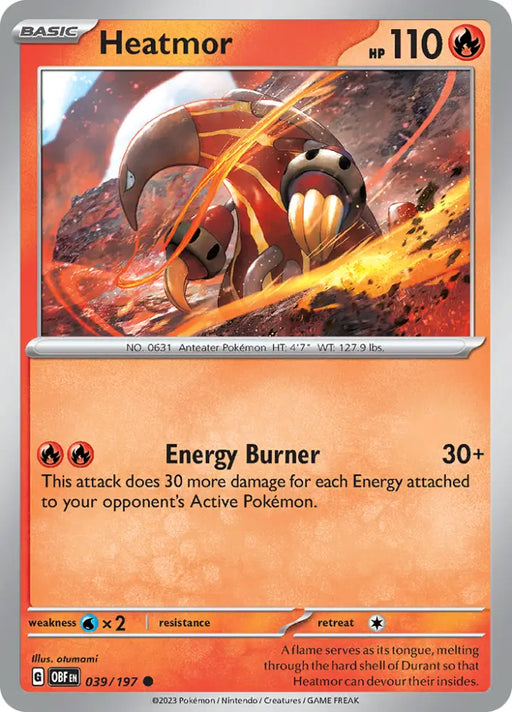 Heatmor (039/197) [Scarlet & Violet: Obsidian Flames] - Pokemon Single