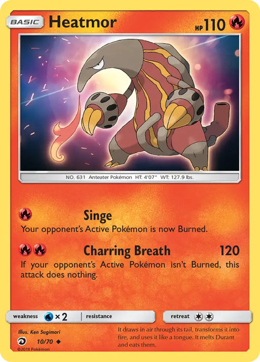 Heatmor (10/70) [Sun & Moon: Dragon Majesty] - Pokemon Single