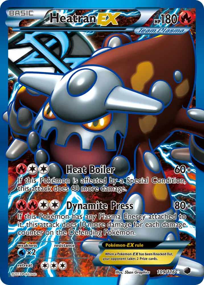 Heatran EX (109/116) [Black & White: Plasma Freeze] - Pokemon Single