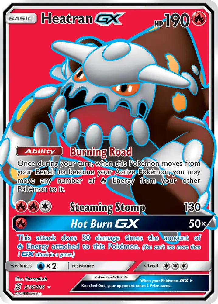 Heatran GX (216/236) [Sun & Moon: Unified Minds] - Pokemon Single