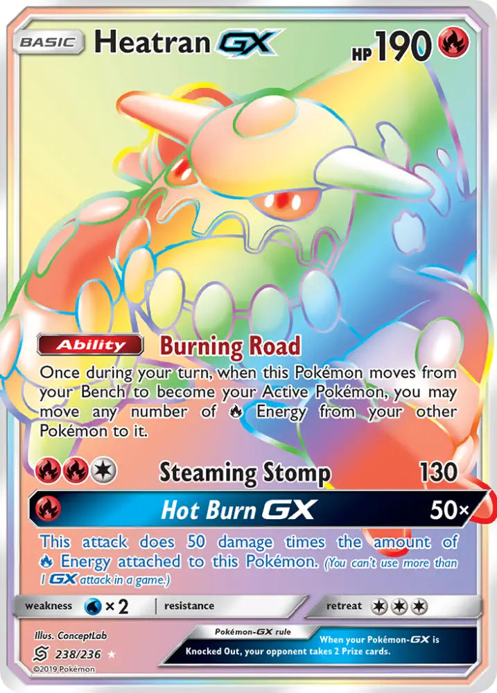 Heatran GX (238/236) [Sun & Moon: Unified Minds] - Pokemon Single