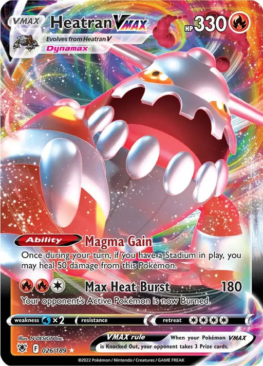 Heatran VMAX (026/189) [Sword & Shield: Astral Radiance] - Pokemon Single