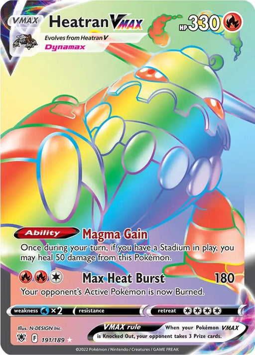 Heatran VMAX (191/189) [Sword & Shield: Astral Radiance] - Pokemon Single