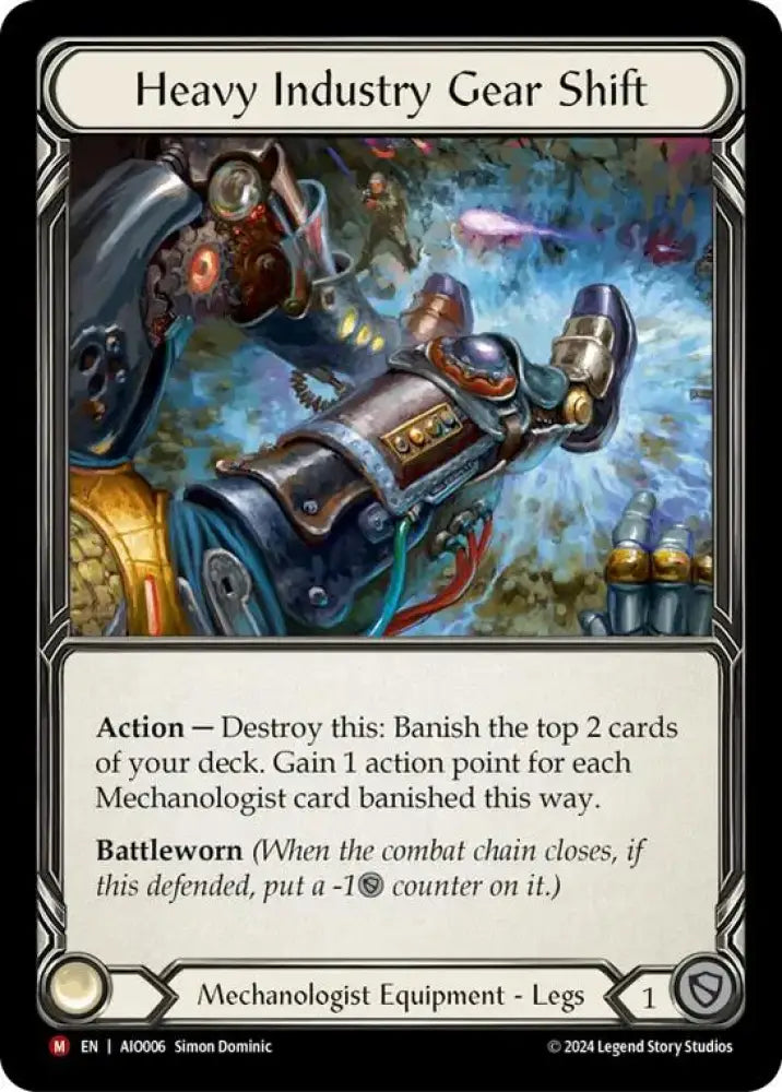 Heavy Industry Gear Shift [AIO006] (Armory Deck: Dash) Rainbow Foil - Flesh And Blood Single